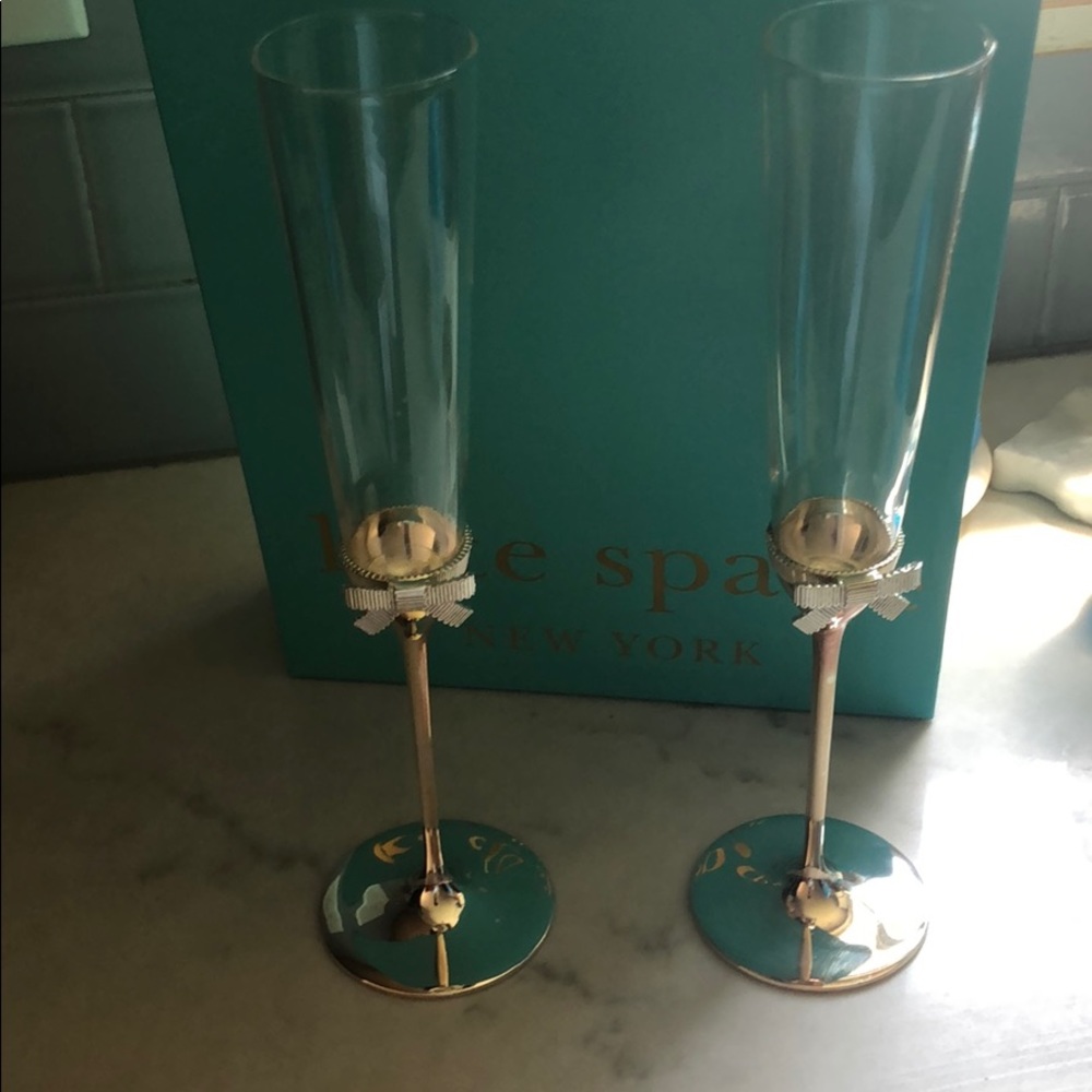 NWT Kate Spade champagne flutes